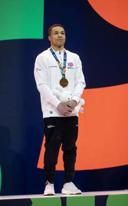 Rotterdam The Netherlands 22nd October 2026 World Championships artistic gymnastics. Men™s all round final Bronze medallist Joe Fraser (GBR) turnen