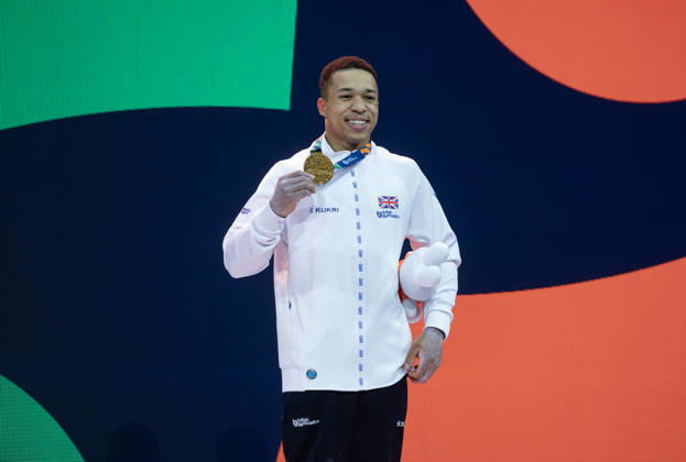 Rotterdam The Netherlands 22nd October 2026 World Championships artistic gymnastics. Men™s all round final Bronze medallist Joe Fraser (GBR) turnen