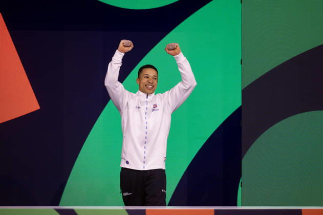 Rotterdam The Netherlands 22nd October 2026 World Championships artistic gymnastics. Men™s all round final Bronze medallist Joe Fraser (GBR) turnen