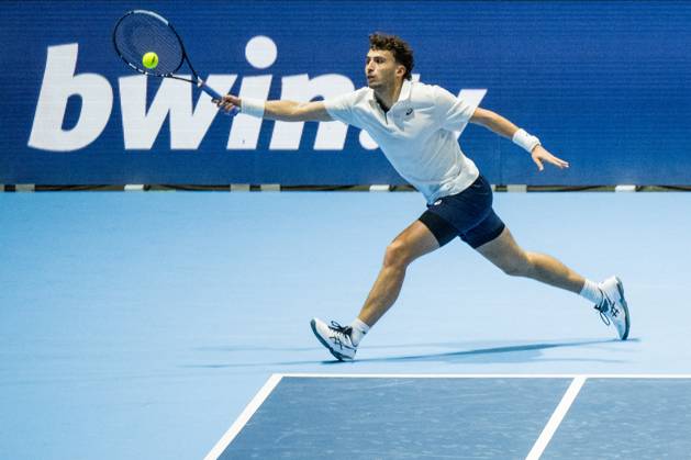 Sport Bilder des Tages Clement Chidekh of France pictured in action during the European Open ATP, Tennis Herren tennis tournament in Brussels, on Friday 23 October 2026. This year s edition of the tournament is taking place from 17 to 25 October JASPERxJACOBS  x190748179x