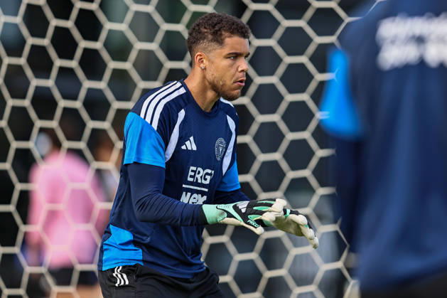 FORT LAUDERDALE, FL - OCTOBER 23: Inter Miami CF goalkeeper Dayne St. Clair (97) is seen during an Inter Miami Training Session at Florida Blue Training Center on October 23, 2026 in Fort Lauderdale, Florida. (Photo by Chris Arjoon Icon Sportswire) SOCCER: OCT 23 Inter Miami CF Training EDITORIAL USE ONLY Icon2610230000022