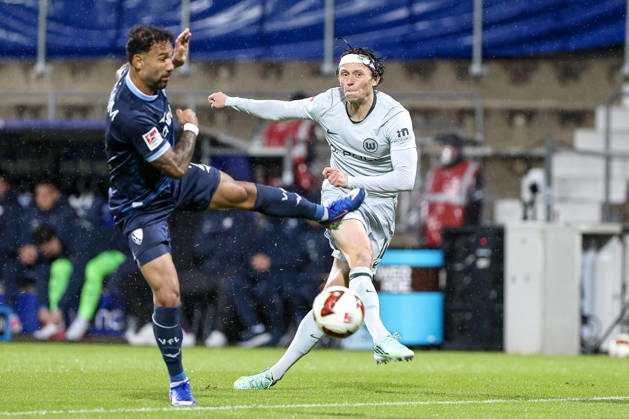 23.10.2026, GER, Fussball, Herren, 2. Bundesliga, Saison 2026 2027,VfL Bochum - VfL Wolfsburg Fabian Reese (Wolfsburg 11) erzielt das Tor zum 0:1 Bochum vonovia-Ruhrstadion Nordrhein-Westfalen Deutschland Copyright: xAdrianxSchlüterx