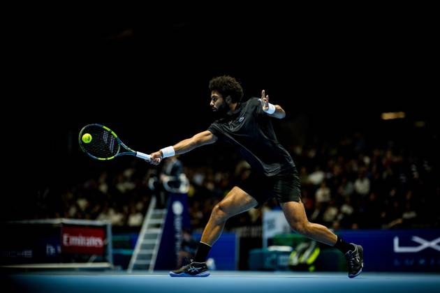 Arthur Fils of France pictured in action during the European Open ATP, Tennis Herren tennis tournament in Brussels, on Friday 23 October 2026. This year s edition of the tournament is taking place from 17 to 25 October JASPERxJACOBS  x190774721x