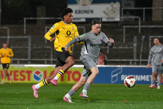 Freitag, 23.10.2026 Saison 2026 2027 14. Spieltag Regionalliga West im Stadion Rote Erde, Dortmund, Germany. BV Borussia Dortmund U23 - Bonner SC. Enzo de Pina Duarte dos Santos (BVB)