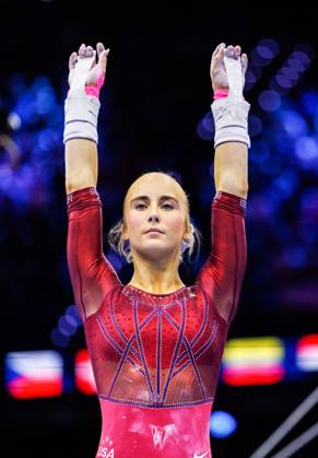 ROTTERDAM - Claire Pease (USA) during the all-around final at the World Gymnastics Championships in Ahoy Rotterdam. IRIS VAN DEN BROEK ANP xVIxANPxSportx xxANPxIVx 573385678 originalFilename: 573385678.jpg