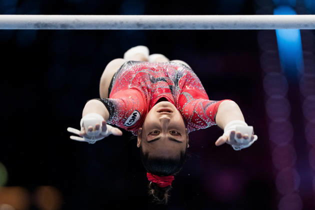 261023 Liudmila Roshchina of Russia competes in uneven bars during women s all-around final on day seven of the 2026 Artistic Gymnastics World Championships on October 23, 2026 in Rotterdam. Photo: Joel Marklund BILDBYRÅN kod JM JM0864 bbeng artistisk gymnastik artistic gymnastics gymnastik-vm vm artistic gymnastics world championships final all-around final dam Copyright: JOELxMARKLUND BB261023JM011