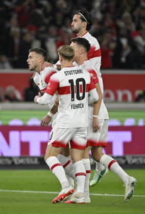 TOR zum 1:0 Ermedin Demirovic VfB Stuttgart (09) Torschuss Aktion Torchance Torjubel Atakan Karazor VfB Stuttgart (16) Chris Fuehrich VfB Stuttgart (10) Dzenan Pejcinovic VfB Stuttgart (17) VfB Stuttgart vs Borussia Moenchengladbach BMG 23.10.2026 DFL REGULATIONS PROHIBIT ANY USE OF PHOTOGRAPHS AS IMAGE SEQUENCES AND OR QUASI-VIDEO VfB Stuttgart vs Borussia Moenchengladbach BMG
