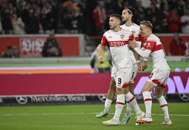TOR zum 1:0 Ermedin Demirovic VfB Stuttgart (09) Torschuss Aktion Torchance Torjubel Atakan Karazor VfB Stuttgart (16) Chris Fuehrich VfB Stuttgart (10) VfB Stuttgart vs Borussia Moenchengladbach BMG 23.10.2026 DFL REGULATIONS PROHIBIT ANY USE OF PHOTOGRAPHS AS IMAGE SEQUENCES AND OR QUASI-VIDEO VfB Stuttgart vs Borussia Moenchengladbach BMG