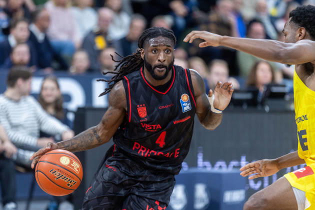 Oldenburg, Niedersachsen, DEU, 23.10.2026, Jordan Jones (BMA365 Bamberg Baskets). EWE Baskets Oldenburg vs. BMA365 Bamberg Baskets. Basketball 1. Basketball-Bundesliga Saison 2026 2027, 6. Spieltag, Grosse EWE Arena. EWE Baskets Oldenburg vs. BMA365 Bamberg Baskets