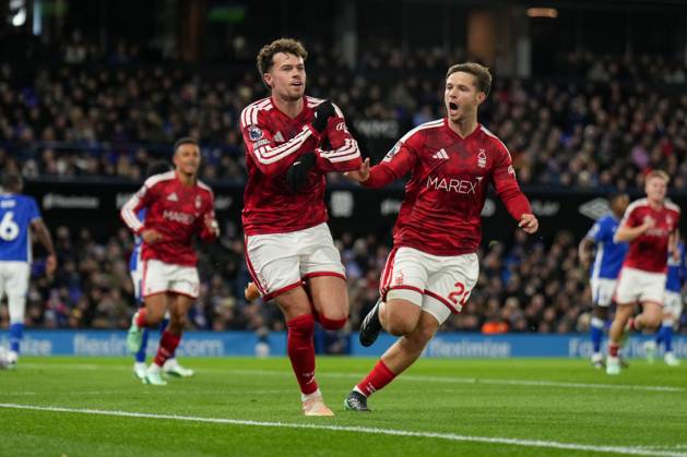Neco Williams of Nottingham Forest celebrates their goal, 0-1 Ipswich Town v Nottingham Forest, Premier League, Football, Portman Road, Ipswich, UK - 23 Oct 2026Ipswich Portman Road United Kingdom EDITORIAL USE ONLY No use with unauthorised audio, video, data, fixture lists, club league logos or live services. Online in-match use limited to 120 images, no video emulation. No use in betting, games or single club league player publications. Copyright: xJoexToth Shutterstockx 17231531j