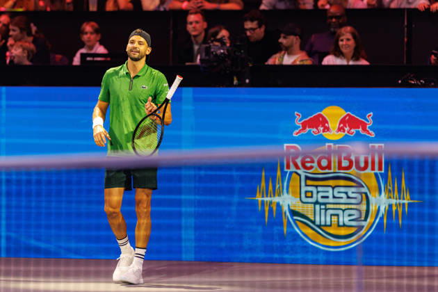 VIENNA, AUSTRIA - 23 OCTOBER 2026: Image shows Grigor Dimitrov (BUL) during Red Bull BassLine at Wiener Stadthalle on 23 10 2026 in Vienna, Austria. Austria Copyright: xFröhlichxPascalx