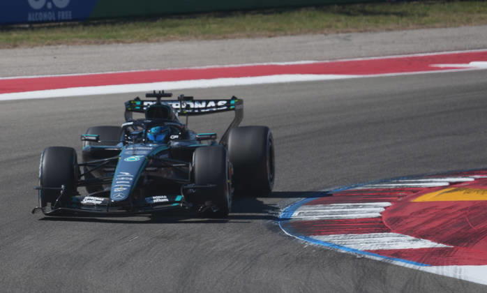 23.10.2026, Circuit of The Americas, Austin, FORMULA 1 MSC CRUISES UNITED STATES GRAND PRIX 2026 , George Russell (GBR), Mercedes-AMG Petronas Formula One Team (Photo by Hasan Bratic DeFodi Images) -