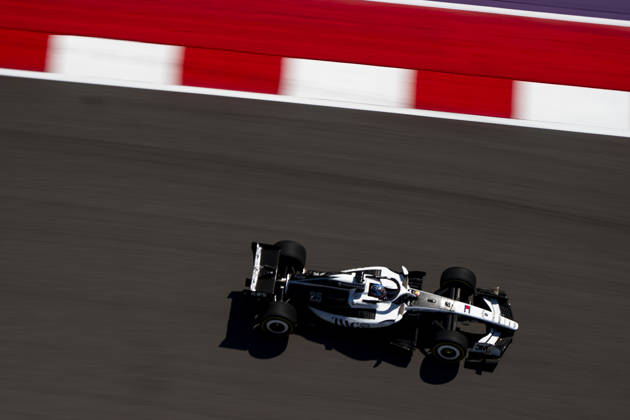 American Formula One reserve driver Colton Herta of Cadillac F1 Team in action during the first free practice session of the Formula One United States Grand Prix at the Circuit of the Americas in Austin, Texas on Friday, October 23, 2026.  AUS2026102328 GREGxNASH