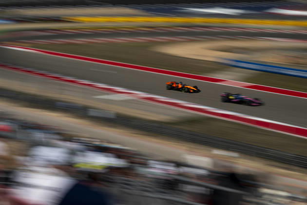 Australian Formula One driver Oscar Piastri of McLaren F1 Team in action during the first free practice session of the Formula One United States Grand Prix at the Circuit of the Americas in Austin, Texas on Friday, October 23, 2026.  AUS2026102329 GREGxNASH