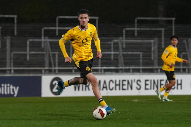 Freitag, 23.10.2026 Saison 2026 2027 14. Spieltag Regionalliga West im Stadion Rote Erde, Dortmund, Germany. BV Borussia Dortmund U23 - Bonner SC. Luca Reggiani (BVB)