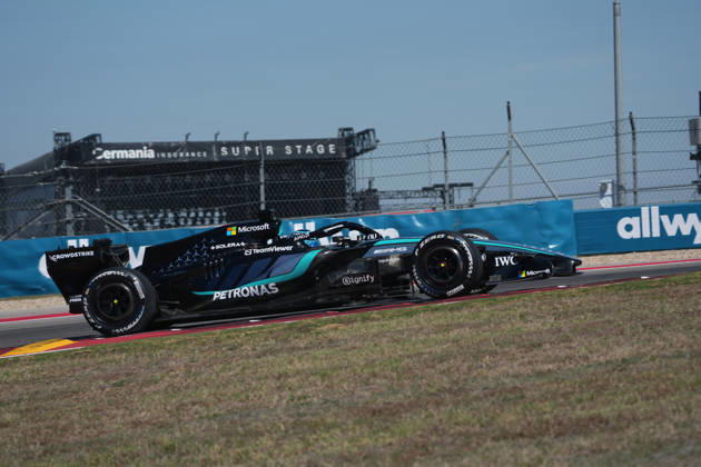 23.10.2026, Circuit of The Americas, Austin, FORMULA 1 MSC CRUISES UNITED STATES GRAND PRIX 2026 , George Russell (GBR), Mercedes-AMG Petronas Formula One Team (Photo by Hasan Bratic DeFodi Images) -