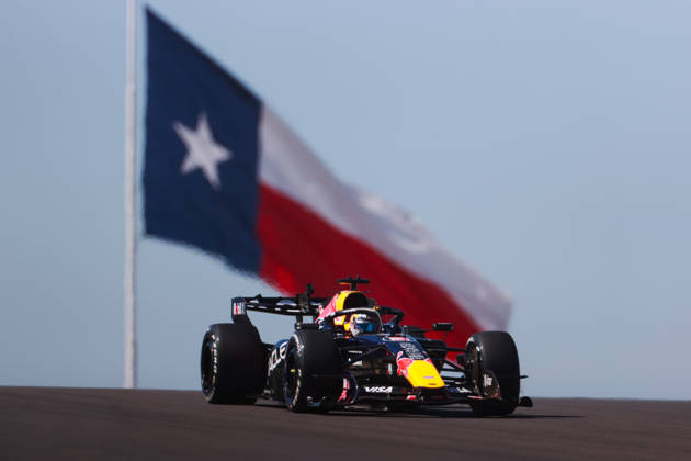 F1 Grand Prix Of USA - FP1 Max Verstappen stands in front of a Texas flag during the first of three practice sessions, FP1, ahead of the Formula 1 MSC Cruises United States Grand Prix at Circuit of the Americas in Austin, Texas, United States, on October 23, 2026. Austin, Texas Texas United States  Copyright: xReginaldxMathalonex originalFilename:mathalone-notitle261023_npaZ2.jpg