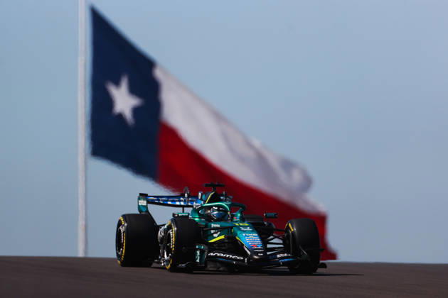F1 Grand Prix Of USA - FP1 Lance Stroll stands in front of the Texas flag during the first of three practice sessions, FP1, ahead of the Formula 1 MSC Cruises United States Grand Prix at Circuit of the Americas in Austin, Texas, United States, on October 23, 2026. Austin, Texas Texas United States  Copyright: xReginaldxMathalonex originalFilename:mathalone-notitle261023_npk8m.jpg