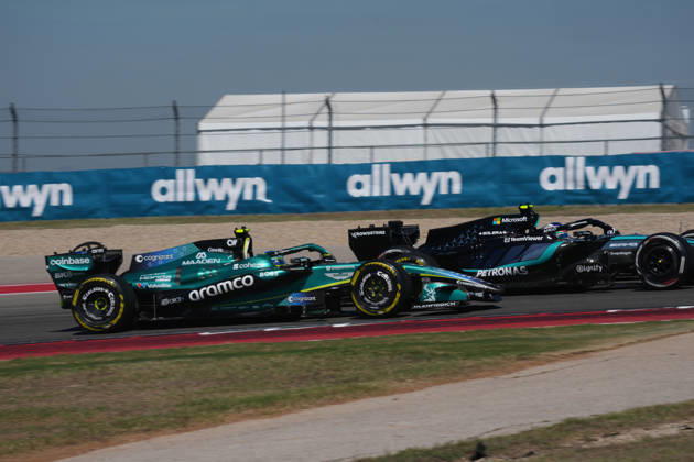 23.10.2026, Circuit of The Americas, Austin, FORMULA 1 MSC CRUISES UNITED STATES GRAND PRIX 2026 , Fernando Alonso (ESP), Aston Martin Aramco Formula One Team, Andrea Kimi Antonelli (ITA), Mercedes-AMG Petronas Formula One Team (Photo by Hasan Bratic DeFodi Images) -