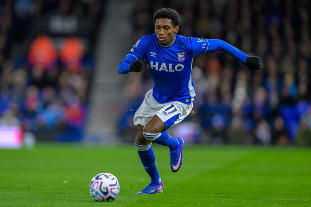 IPSWICH, ENGLAND OCTOBER 23 - Jaden Philogene of Ipswich Town during the Premier League game between Ipswich Town and Nottingham Forest at Portman Road on October 23, 2026 in Ipswich, England. (Photo by Keeran Marquis Sports Press Photo) Copyright: xKeeranxMarquis SPPx Sportspressphoto_SPR264242