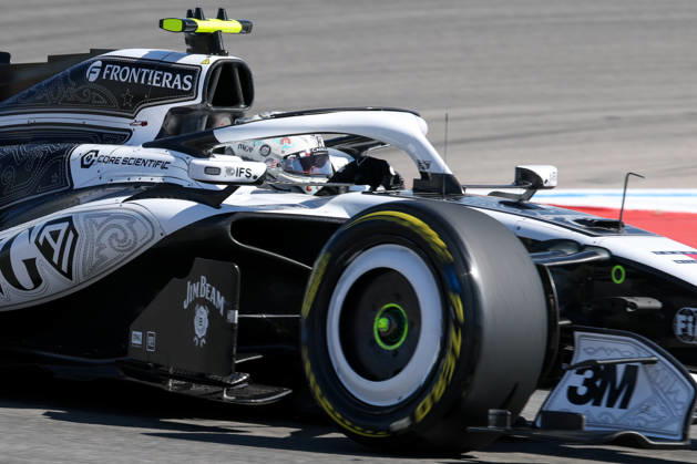AUSTIN, TX - OCTOBER 23: Valtteri Bottas (77) of Finland and Cadillac Formula 1 Team speeds through turn 15 during the first practice session of the Formula 1 MSC Cruises United States Grand Prix on October 23, 2026, at Circuit of The Americas in Austin, Texas.(Photo by David Buono Icon Sportswire) AUTO: OCT 23 F1 United States Grand Prix EDITORIAL USE ONLY Icon2610230121