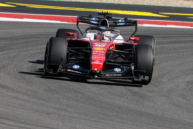 AUSTIN, TX - OCTOBER 23: Charles Leclerc (16) of Monaco and Scuderia Ferrari HP speeds through turn 15 during the first practice session of the Formula 1 MSC Cruises United States Grand Prix on October 23, 2026, at Circuit of The Americas in Austin, Texas.(Photo by David Buono Icon Sportswire) AUTO: OCT 23 F1 United States Grand Prix EDITORIAL USE ONLY Icon2610230171