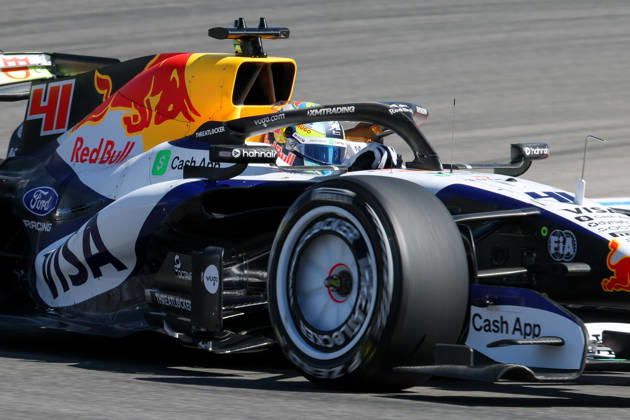 AUSTIN, TX - OCTOBER 23: Arvid Lindblad (41) of Great Britain and Visa Cash App Racing Bulls Formula One Team speeds through turn 15 during the first practice session of the Formula 1 MSC Cruises United States Grand Prix on October 23, 2026, at Circuit of The Americas in Austin, Texas.(Photo by David Buono Icon Sportswire) AUTO: OCT 23 F1 United States Grand Prix EDITORIAL USE ONLY Icon2610230131