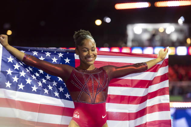 Rotterdam The Netherlands 23rd October 2026 World Championships artistic gymnastics. Women™s allround competition Skye Blakely (USA) wins gold