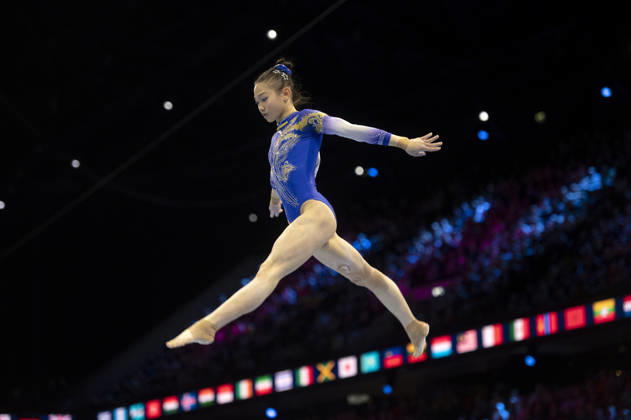 Rotterdam The Netherlands 23rd October 2026 World Championships artistic gymnastics. Women™s allround competition Qinqin Ke (CHN) wins bronze On the balance beam