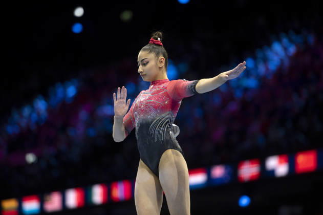 Rotterdam The Netherlands 23rd October 2026 World Championships artistic gymnastics. Women™s allround competition Liudmila Roschina (WG2) wins silver