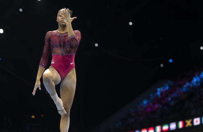 Rotterdam The Netherlands 23rd October 2026 World Championships artistic gymnastics. Women™s allround competition Skye Blakely (USA) wins gold
