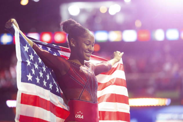 Rotterdam The Netherlands 23rd October 2026 World Championships artistic gymnastics. Women™s allround competition Skye Blakely (USA) wins gold