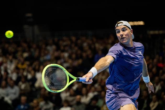 Jan-Lennard Struff of Germany pictured in action during the European Open ATP, Tennis Herren tennis tournament in Brussels, on Friday 23 October 2026. This year s edition of the tournament is taking place from 17 to 25 October JASPERxJACOBS  x190797907x
