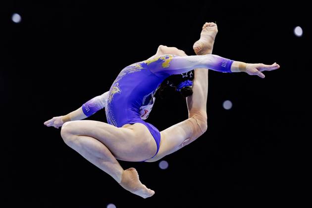 ROTTERDAM - Qinqin Ke (CHN) during the all-around final at the World Gymnastics Championships in Ahoy Rotterdam. IRIS VAN DEN BROEK ANP xVIxANPxSportx xxANPxIVx 573403211 originalFilename: 573403211.jpg