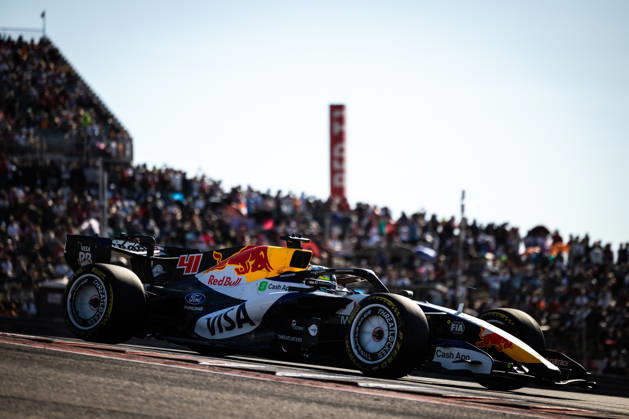 F1 - UNITED STATES GRAND PRIX 2026 41 LINBLAD Arvid (gbr), Visa Cash App RB F1 Team VCARB03, action during the 2026 Formula 1 United States Grand Prix, 18th round of the 2026 Formula One World Championship, WM, Weltmeisterschaft from October 23 to 25, 2026 on the Circuit of the America, in Austin, Texas, United States of America - AustinUnited States Copyright: xAndrà xFerreirax