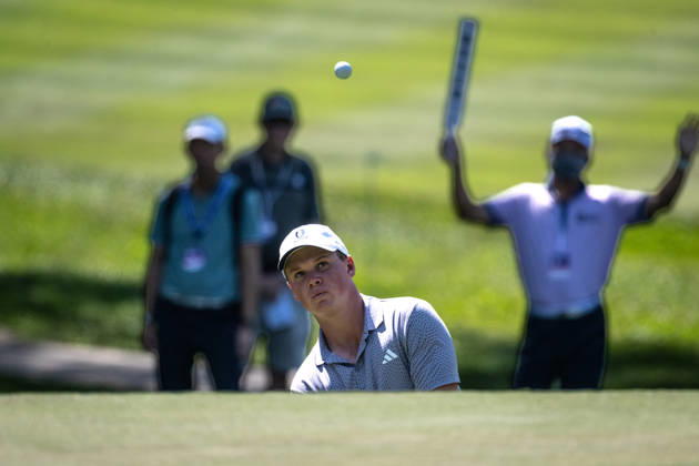 October 24, 2026, Hong Kong, Hong Kong Sar, China: Caleb SURRATT from The USA sits at -13 Par on the 8th hole of the Fanling course. Hong Kong Open Golf, Hong Kong Golf Course Fanling Hong Kong China - ZUMAr144 20261024_zap_r144_001 Copyright: xJaynexRussellx