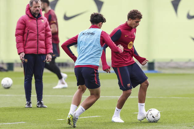October 24, 2026, Sant Joan Despi, Barcelona, Spain: Hamza Abdelkarim during the training day of FC Barcelona, Barca ahead the Spanish League, Laliga EA Sports, football match against Real Madrid CF at Ciudad Esportiva Joan Gamper on October 24, 2026 in Sant Joan Despi, Barcelona, Spain. Sant Joan Despi Spain - ZUMAa181 20261024_zaa_a181_001 Copyright: xJavierxBorregox