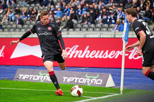 Marius Woerl (Arminia Bielefeld, 38), GER, Hertha BSC vs. Arminia Bielefeld, 2. Bundesliga, Saison 2026 27, 09. Spieltag, 24.10.2026 (DFL REGULATIONS PROHIBIT ANY USE OF PHOTOGRAPHS AS IMAGE SEQUENCES AND OR QUASI - VIDEO). GER, Hertha BSC vs. Arminia Bielefeld, 2. Bundesliga, Saison 2026 27, 09. Spieltag, 24.10.2026 Berlin