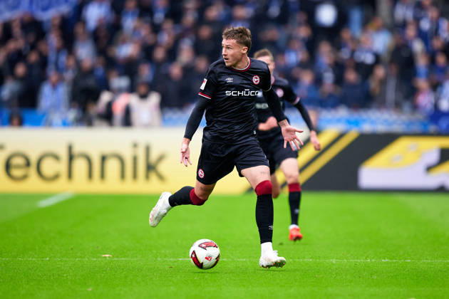 Joel Grodowski (Arminia Bielefeld, 11), GER, Hertha BSC vs. Arminia Bielefeld, 2. Bundesliga, Saison 2026 27, 09. Spieltag, 24.10.2026 (DFL REGULATIONS PROHIBIT ANY USE OF PHOTOGRAPHS AS IMAGE SEQUENCES AND OR QUASI - VIDEO). GER, Hertha BSC vs. Arminia Bielefeld, 2. Bundesliga, Saison 2026 27, 09. Spieltag, 24.10.2026 Berlin