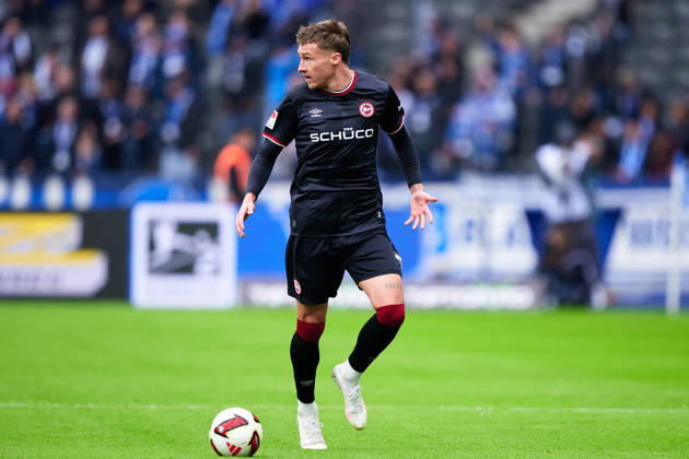 Joel Grodowski (Arminia Bielefeld, 11), GER, Hertha BSC vs. Arminia Bielefeld, 2. Bundesliga, Saison 2026 27, 09. Spieltag, 24.10.2026 (DFL REGULATIONS PROHIBIT ANY USE OF PHOTOGRAPHS AS IMAGE SEQUENCES AND OR QUASI - VIDEO). GER, Hertha BSC vs. Arminia Bielefeld, 2. Bundesliga, Saison 2026 27, 09. Spieltag, 24.10.2026 Berlin