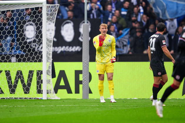 Jonas Kersken (Arminia Bielefeld, 01), GER, Hertha BSC vs. Arminia Bielefeld, 2. Bundesliga, Saison 2026 27, 09. Spieltag, 24.10.2026 (DFL REGULATIONS PROHIBIT ANY USE OF PHOTOGRAPHS AS IMAGE SEQUENCES AND OR QUASI - VIDEO). GER, Hertha BSC vs. Arminia Bielefeld, 2. Bundesliga, Saison 2026 27, 09. Spieltag, 24.10.2026 Berlin