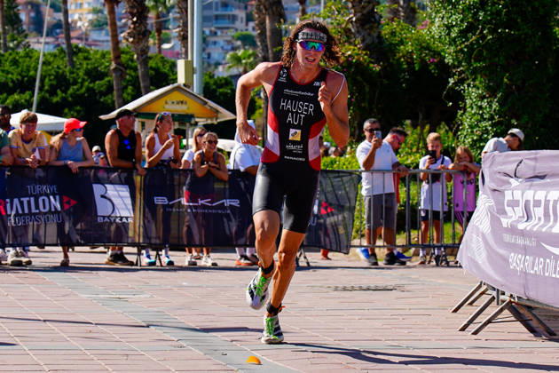 2026 Europe Triathlon Cup Alanya ANTALYA, TURKEY - OCTOBER 24: Jonas Hauser of Austria competes in the run leg during the elite men race of 2026 Europe Triathlon Cup Alanya on October 24, 2026 in Antalya, Turkey. Antalya Turkey Copyright: xFikretxOzgur PSxImagesxFikretxOzgur PSxImagesx