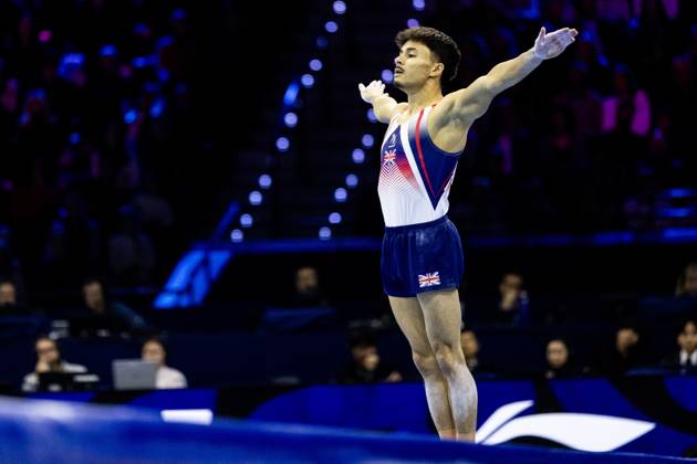ROTTERDAM - Jake Jarman (GBR) in action during the floor apparatus final at the World Gymnastics Championships in Rotterdam Ahoy. IRIS VAN DEN BROEK ANP xVIxANPxSportx xxANPxIVx 573461892 originalFilename: 573461892.jpg