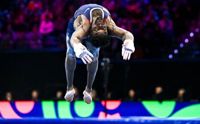 Netherlands Artistic Gymnastics World Championships 9271907 24.10.2026 Frederick Richard of the United States competes in the men s floor exercise final at the 2026 World Artistic Gymnastics Championships in Rotterdam, the Netherlands. Alexey Filippov Sputnik Rotterdam Netherlands  Copyright: xAlexeyxFilippovx