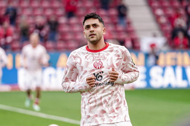 Deutschland: Fussball Saison 2026 2027 , 1. Bundesliga , 7. Spieltag , 1. FSV Mainz 05 vs. SV Werder Bremen - Mewa Arena (Mainz) : Nadiem Amiri (1. FSV Mainz 05, 10)Mimik, Gesichtsausdruck, Emotion Mainz Mewa Arena Deutschland Germany Copyright: xBennetxLongx