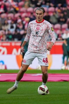 Kacper Potulski (1. FSV Mainz 05) - 24.10.2026 1. FSV Mainz 05 vs.Werder Bremen, MEWA Arena, Bundesliga 7. Spieltag
