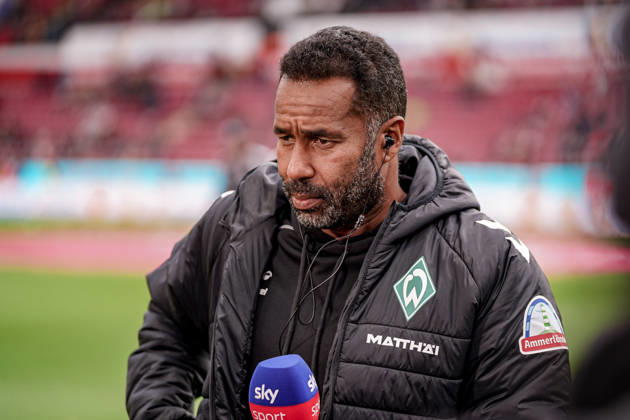 Deutschland: Fussball Saison 2026 2027 , 1. Bundesliga , 7. Spieltag , 1. FSV Mainz 05 vs. SV Werder Bremen - Mewa Arena (Mainz) : Daniel Thioune (Trainer, SV Werder Bremen) Interview, Gespräch, Portraitfoto, Portrait, Einzelaufnahme, Porträt, Mimik, Gesichtsausdruck Mainz Mewa Arena Deutschland Germany Copyright: xBennetxLongx