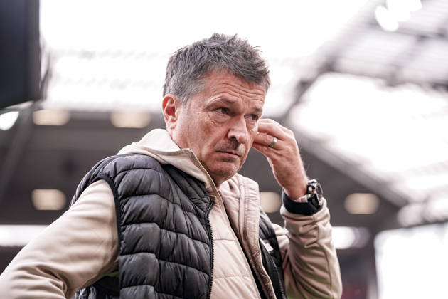 Deutschland: Fussball Saison 2026 2027 , 1. Bundesliga , 7. Spieltag , 1. FSV Mainz 05 vs. SV Werder Bremen - Mewa Arena (Mainz) : Christian Heidel (Sportvorstand, SV Werder Bremen) Mimik, Gesichtsausdruck, Emotion Mainz Mewa Arena Deutschland Germany Copyright: xBennetxLongx