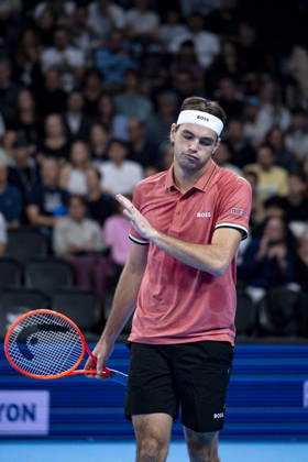 TENNIS : ATP, Tennis Herren 250 - Grand Prix Tennis AURA - Decines (France) 24 10 2026 Tommy PAUL (USA) vs Taylor FRITZ (USA) in the semifinals of the tennis Grand Prix Auvergne Rhône-Alpes at the LDLC Arena in Décines on October 24, 2026. Photo Sandrine Thesillat PsNewZ  Copyright: xSandrinexTHESILLATx