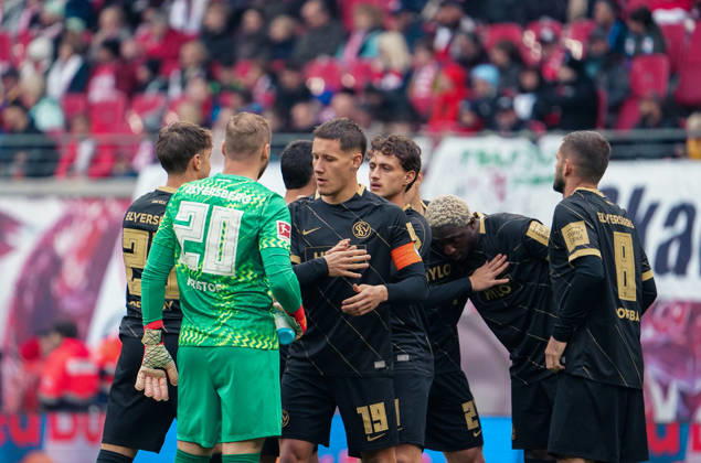 Deutschland: Fussball Bundesliga 2026 2027, 7. Spieltag - RB Leipzig vs SV 07 Elversberg - Red Bull Arena (Leipzig): Freude, Emotionen, SV 07 Elversberg Copyright: xAymanxAlahmedx